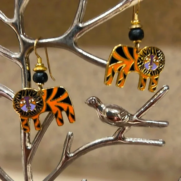 Laurel Burch Lion Dangle Earrings - Picture 1 of 9